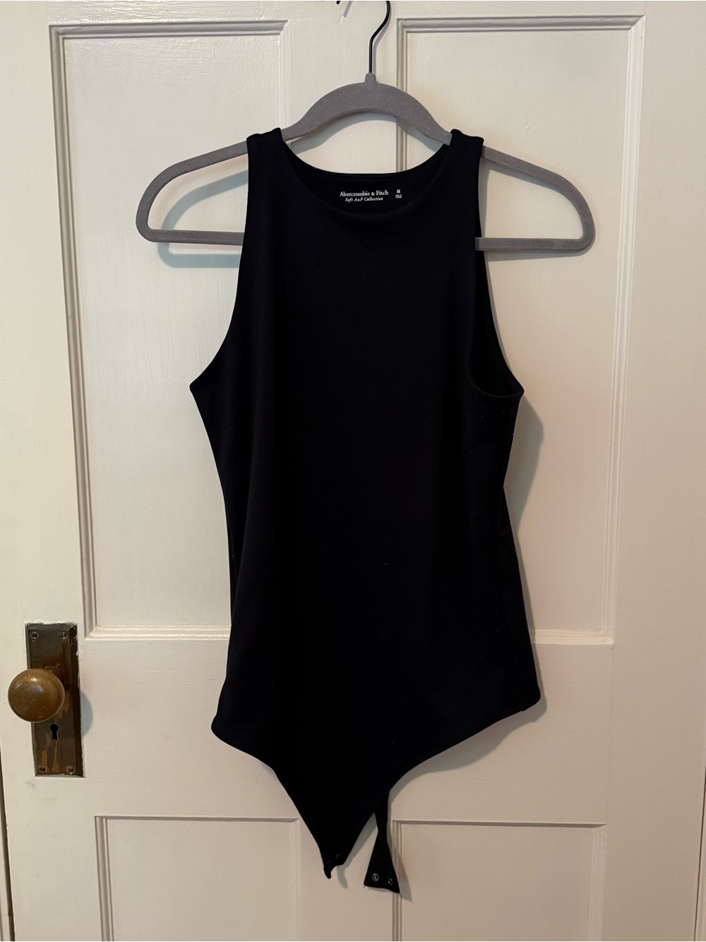 Abercrombie & Fitch Black Sleeveless High Neck Bodysuit